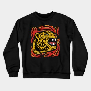 Fire Leopard Crewneck Sweatshirt